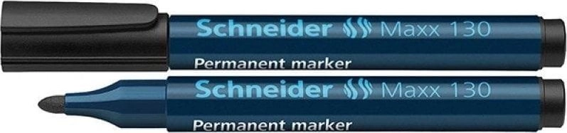 Permanent marker round black (10 pcs)