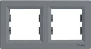 Schneider Electric Ramka 2-krotna pozioma stal