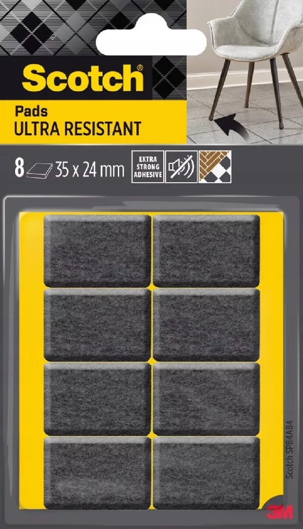 SCOTCH adhesive pads  rectangular  35x24mm  8