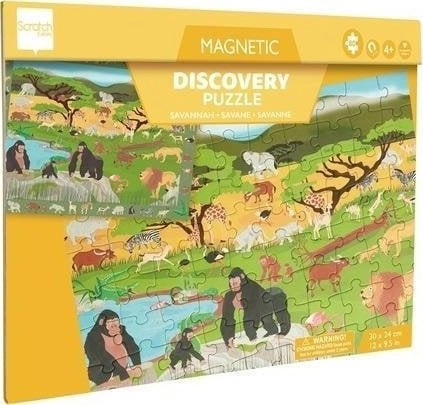 Magnetic puzzle and 2in1 game Savanna