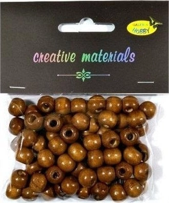 Brown wooden beads 10mm 25g 5902581139924