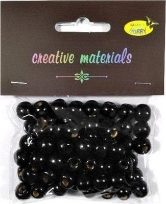 Black wooden beads 10mm 25g 5902581139931