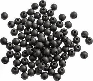 Wooden beads 10mm  100pcs  matte black