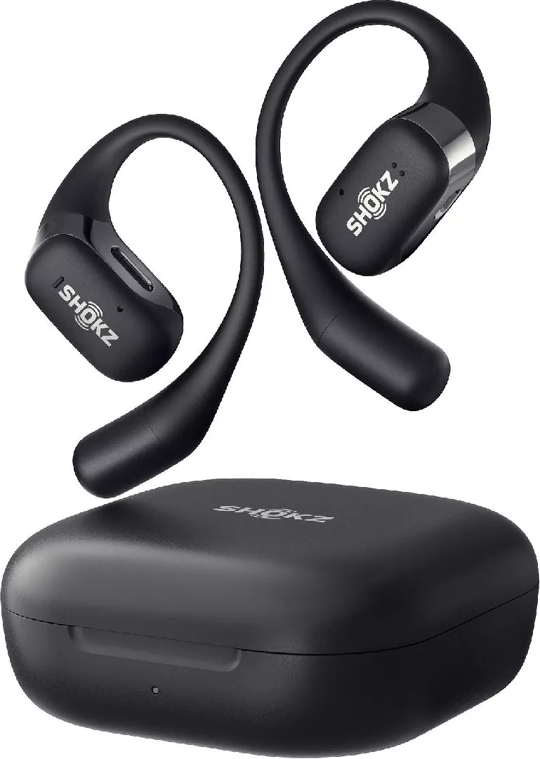 SHOKZ OpenFit Austiņas Bezvadu Ausu āķi Zvani /mūzika/sports/ikdiena Bluetooth Melns