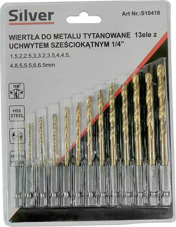 METAL DRILL DRILLS WITH HEX HANDLE