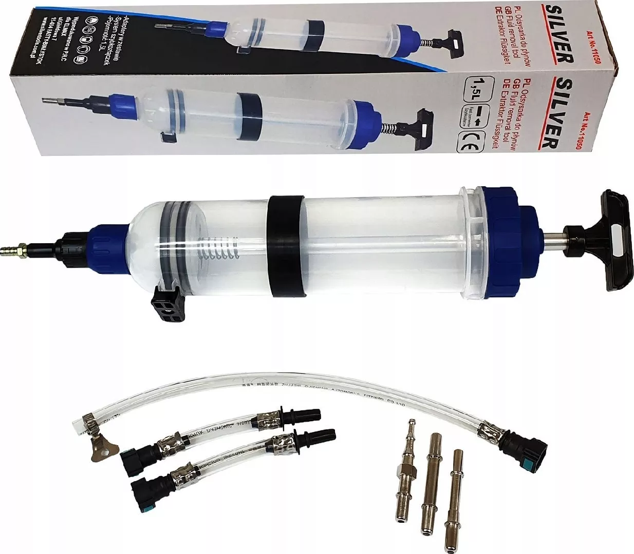ODCIĄGARKA OLEJU 1500ml  Z OSPRĘTEM /SILVER