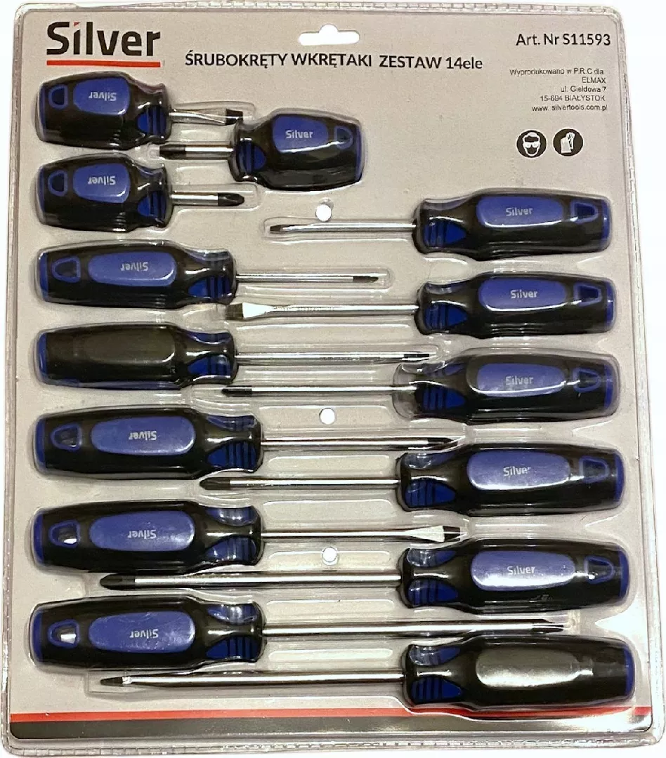 Silver SCREWDRIVERS 14 pcs. /SILVER 11593