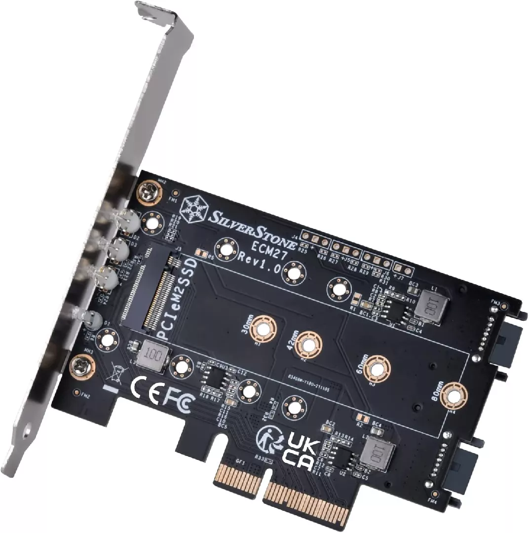 SilverStone Silverstone SST-ECM27 M.2/SATA Adapterkarte