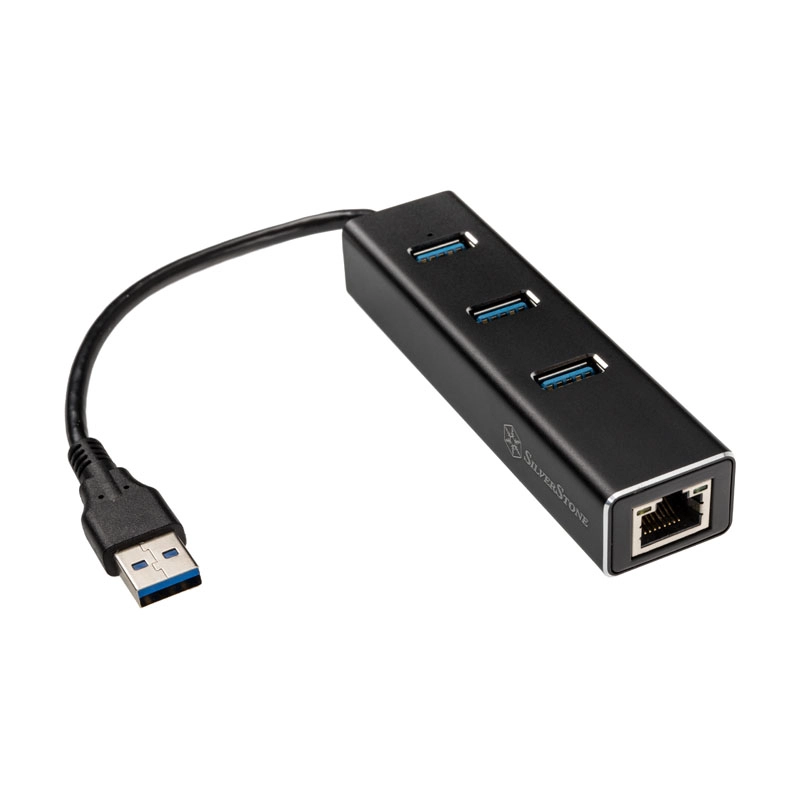 HUB USB SilverStone 1x RJ-45  +