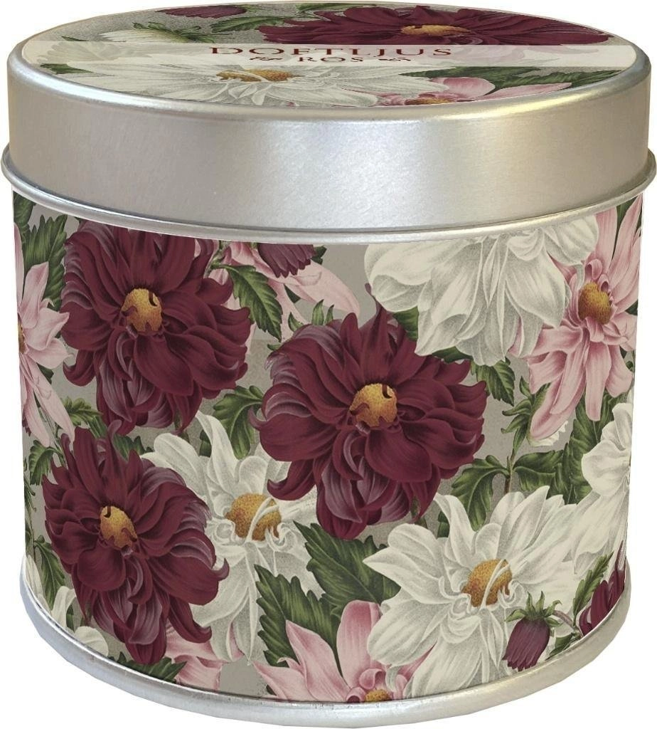 Scented purple dahlia candle - rose