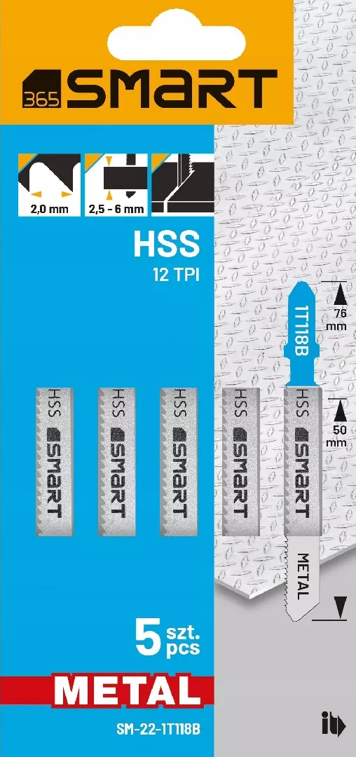 Smart jigsaw blade HSS 12 tpi