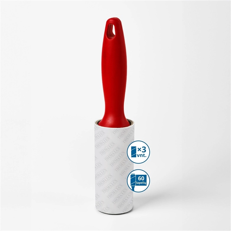 LINT ROLLER. 3PCS REFILLS. 60 SHEETS