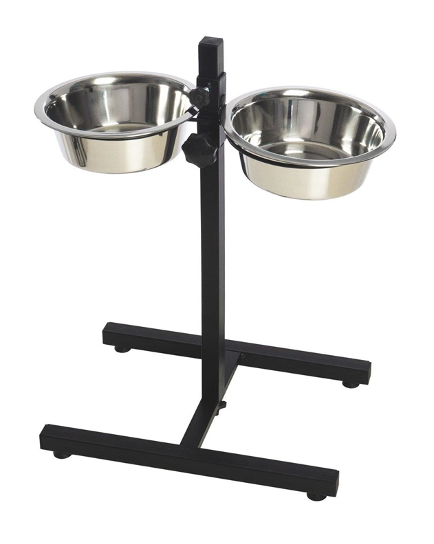 DOUBL BOWL MET ADJUST STAND HOPPY