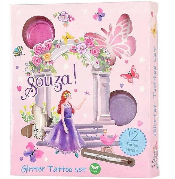 Souza! Princess Glitter Tattoos 12 pcs