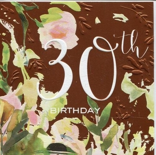 Square card with envelope Birthday 30