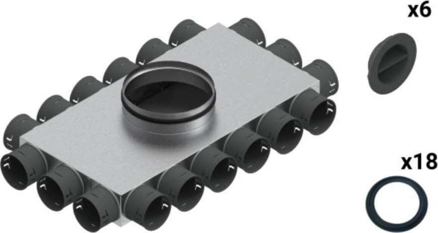 SpiroFlex Skrzynka rozdzielcza 18-12x75/200 izolowana VENT