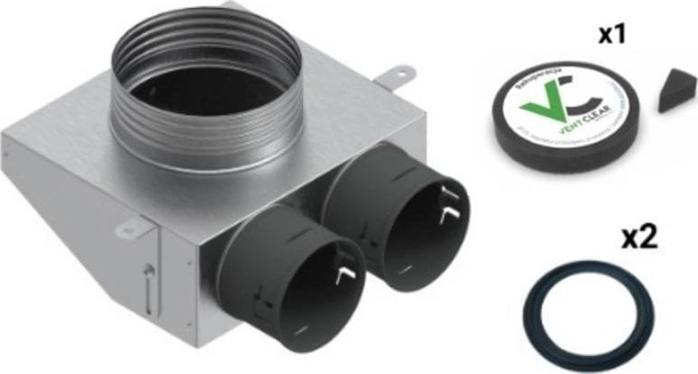 SpiroFlex Skrzynka rozdzielcza 2x75/125 izolowana VENT