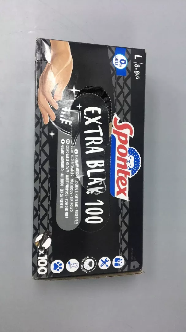Spontex disposable gloves Extra Black 100