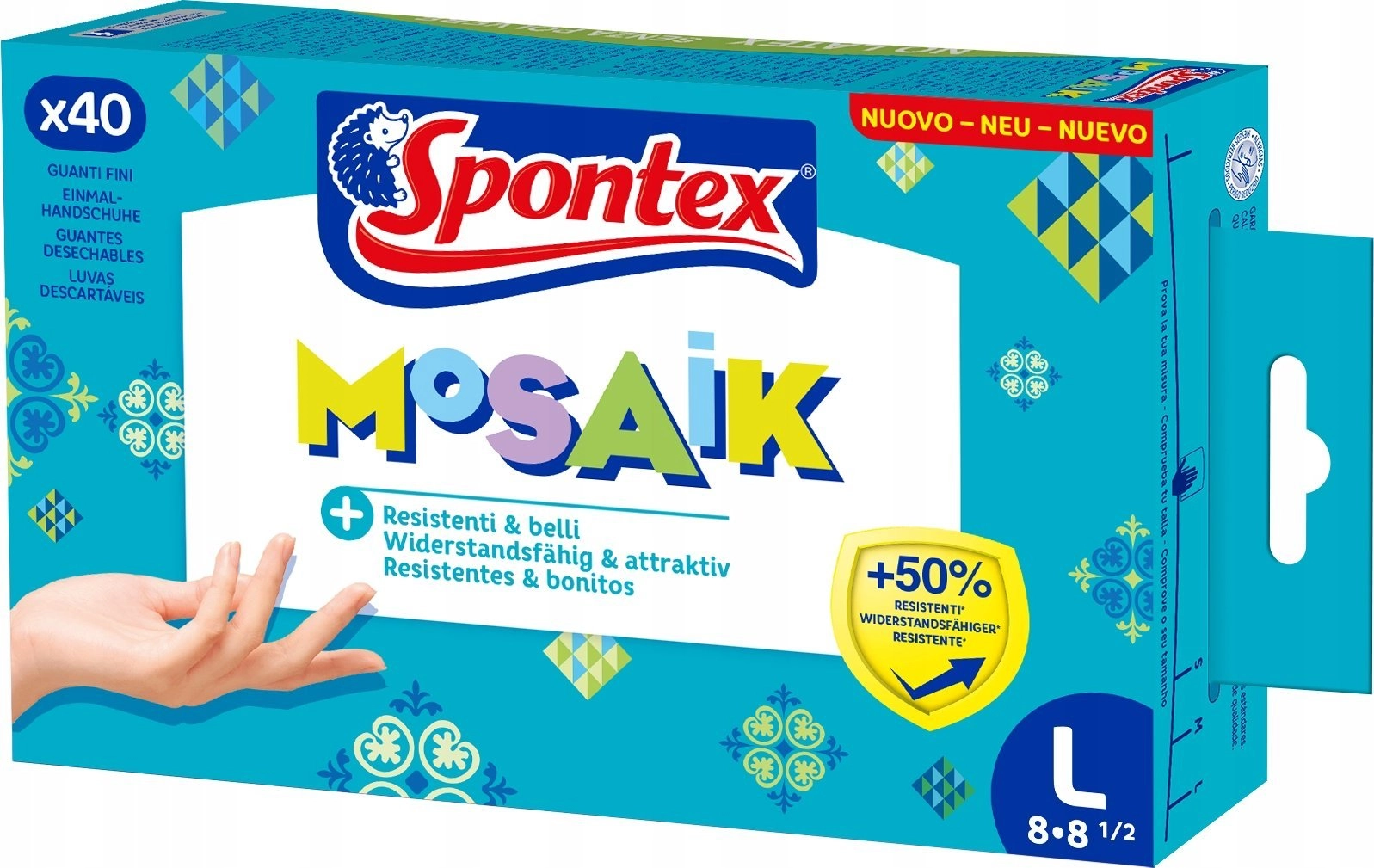 Spontex disposable gloves mosaic pack of