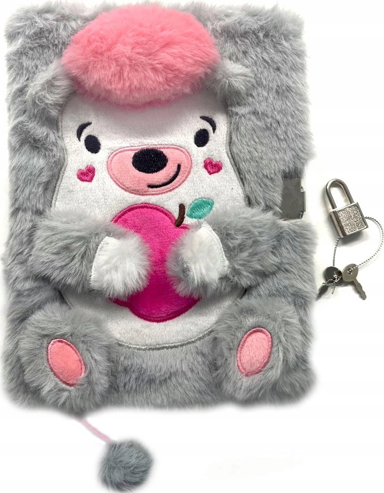 Diary with a padlock 3D hairy