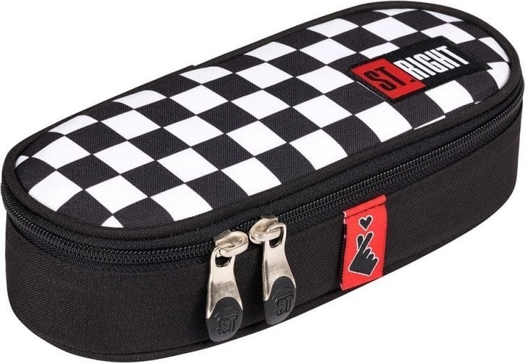 Stiffened pencil case with internal flap