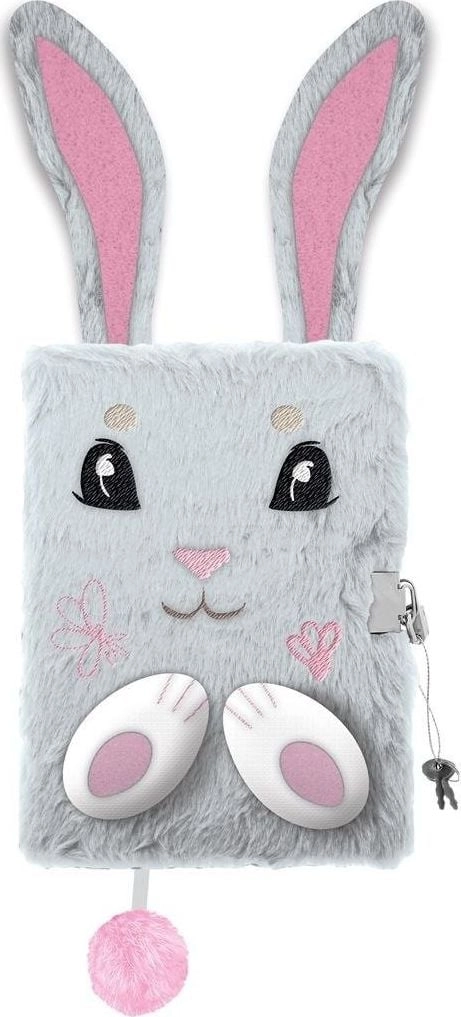 Diary with a padlock 3D hairy