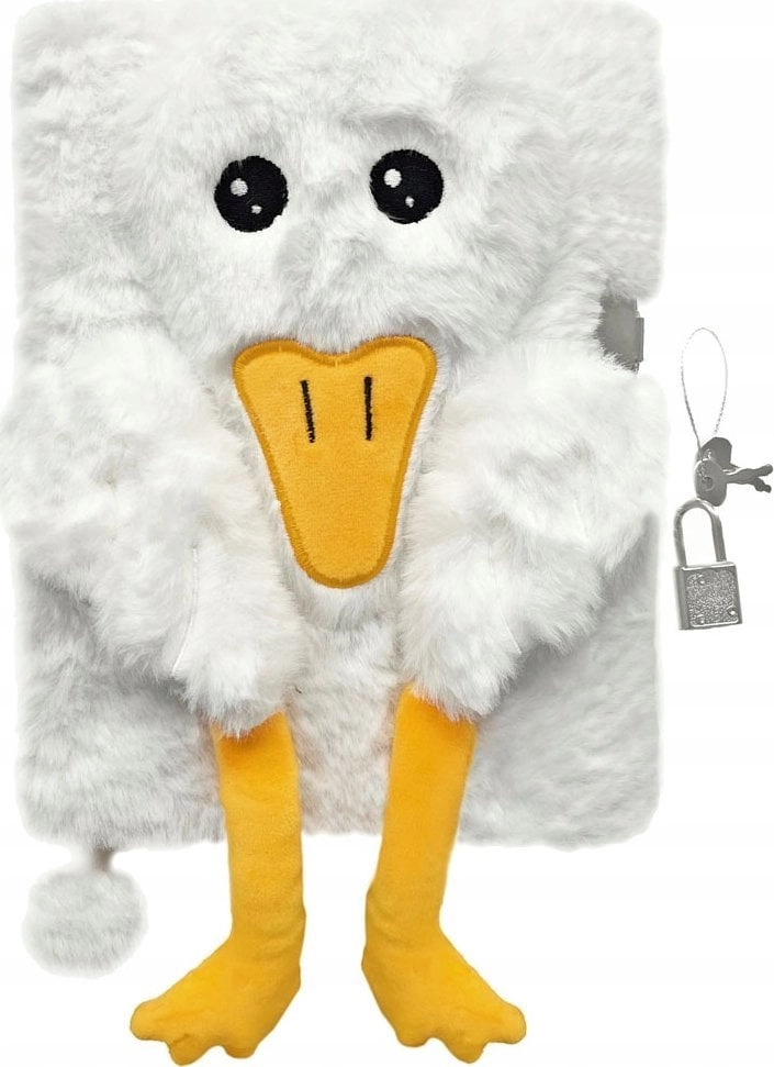 Diary with a padlock 3D hairy