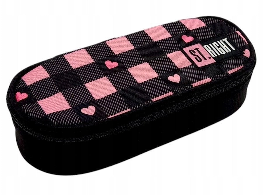 Stiffened pencil case with a pink