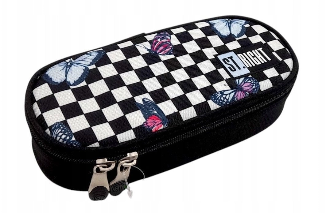 Pencil case stiffened pouch with internal
