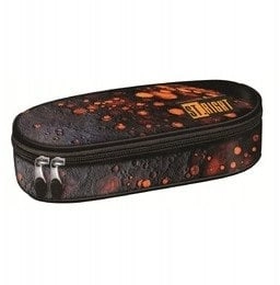 Pencil case stiffened pouch with internal