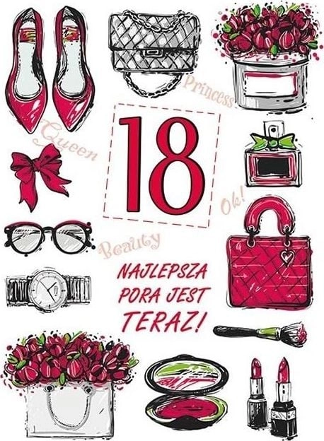 Stamp Karnet Party naklejany B6+koperta Urodziny