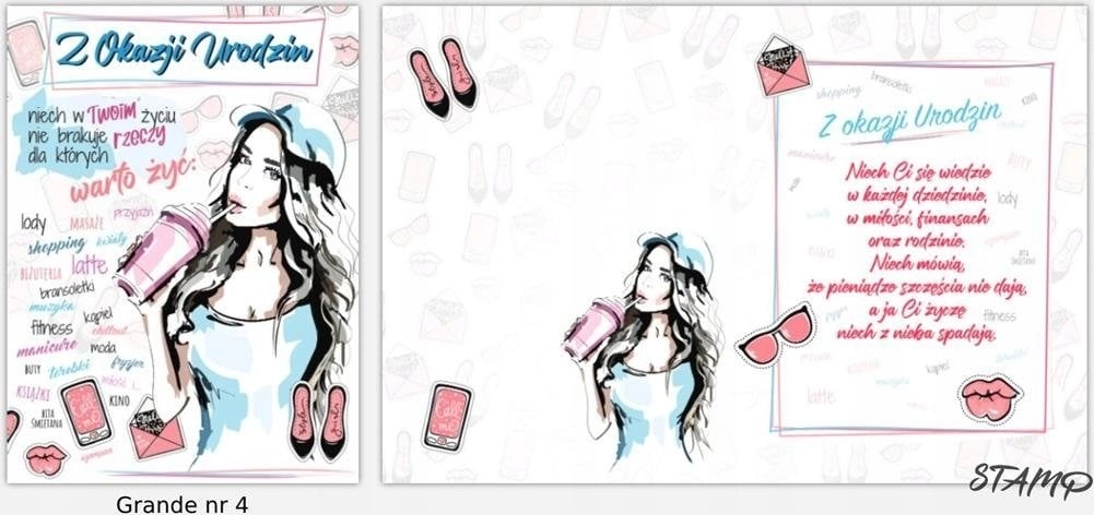 Stamp Karnet Grande + koperta wzór