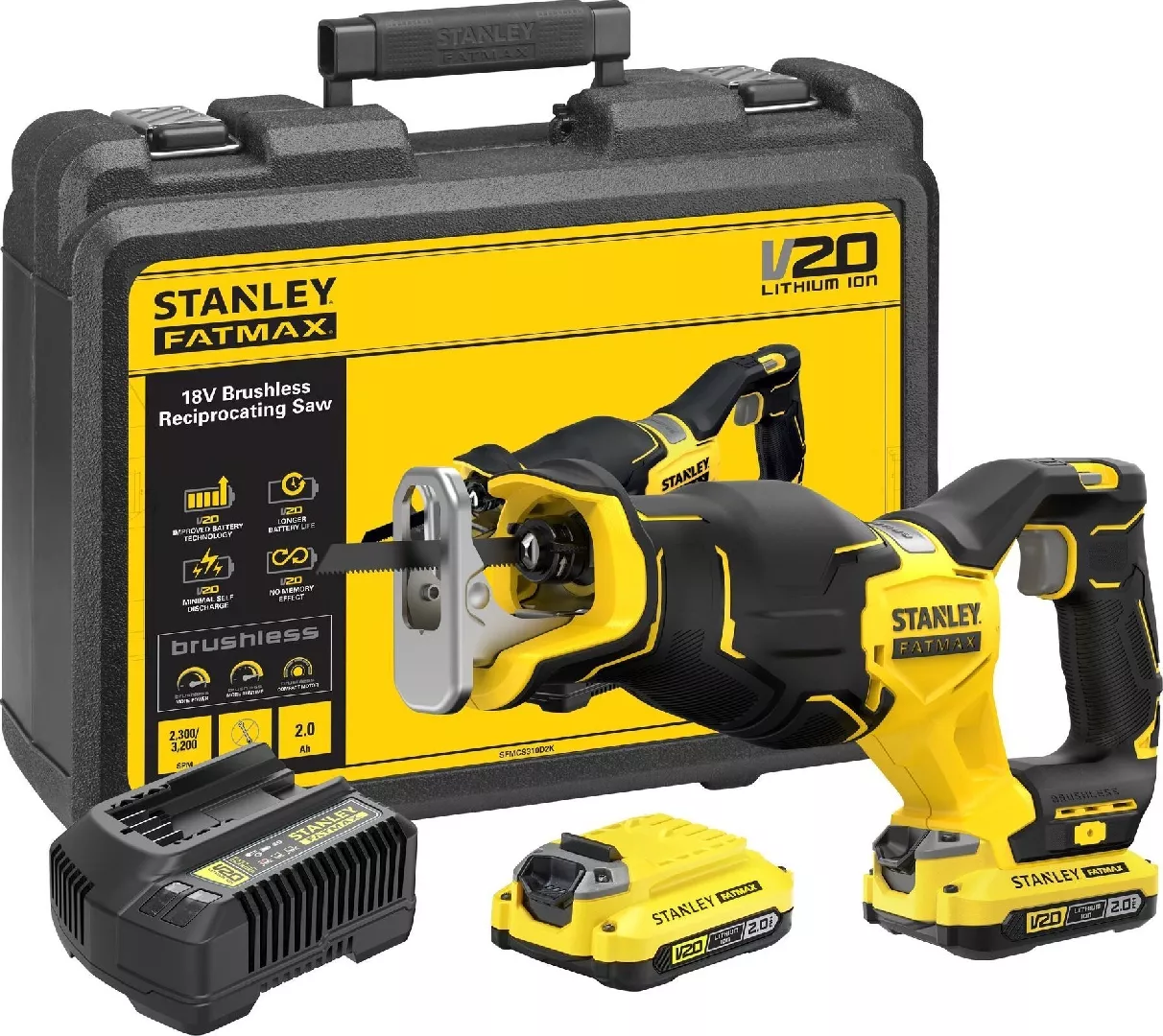 Stanley SFMCS310D2K 18V reciprocating saw SFMCS310D2K-QW