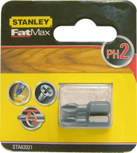 Stanley Końcówki wkrętarskie PH2/25mm 2szt. -