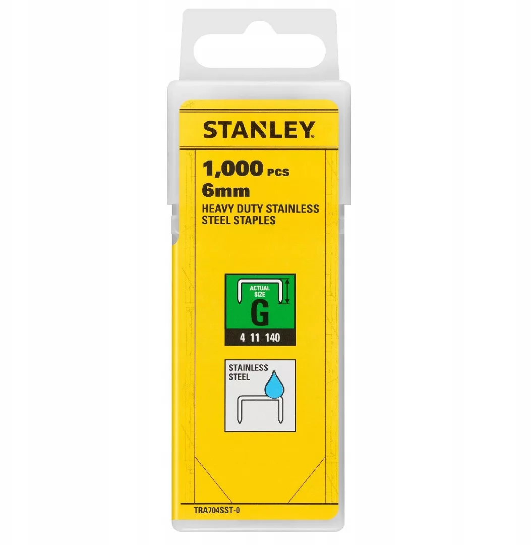 STANLEY STAPLES G 6mm 1000 DURABLE