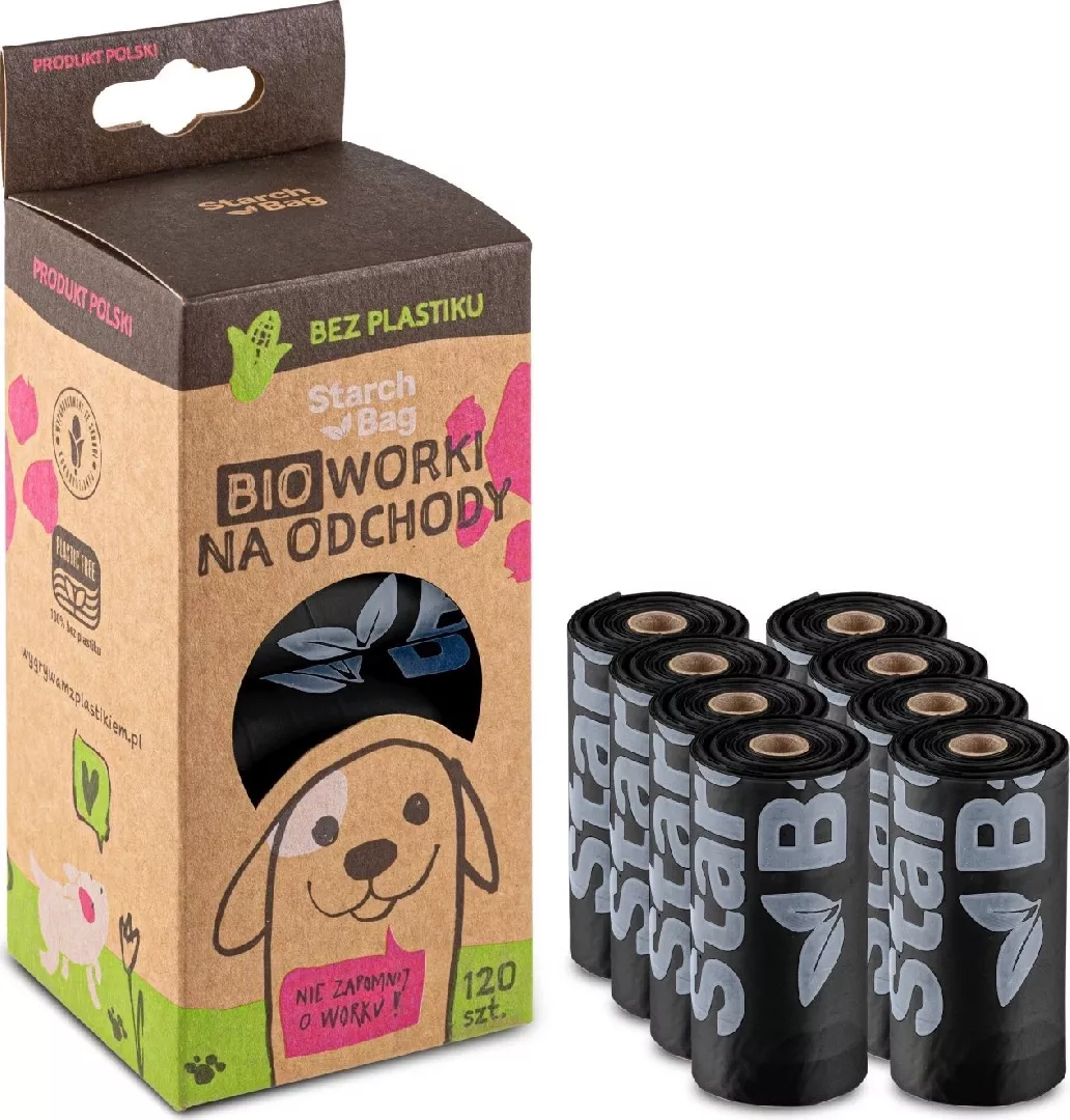 STARCHBAG BIO compostable poop bags black