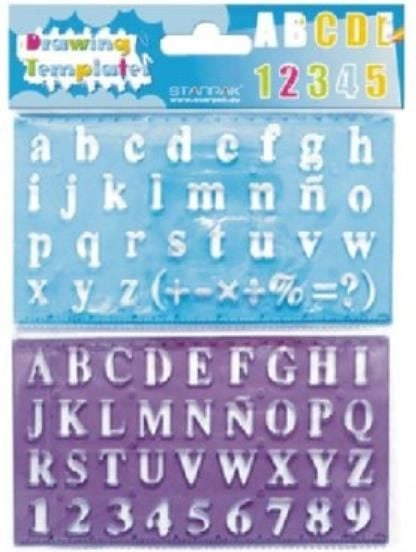 Starpak Szablony plastik  Literki (276076) 276076