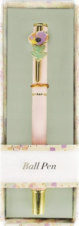 Pink Flower Metal Ballpoint Pen STK