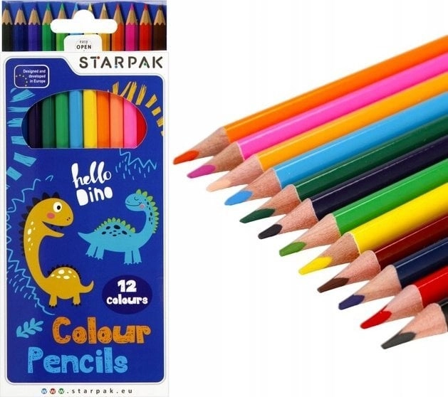 Dino pencils 12 colors STK KRE117