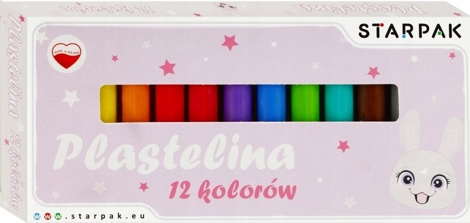Starpak PLASTELINA 12KOL RABBIT STK PUD