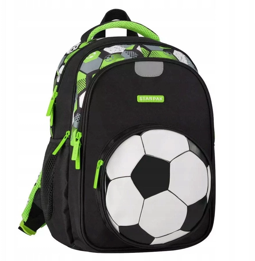 FOOTBALL GREEN SCHOOL BACKPACK STK-15 PB1/12