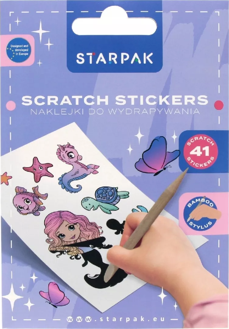 CREATIVE SCRATCH PAD SET GIRL STARPAK