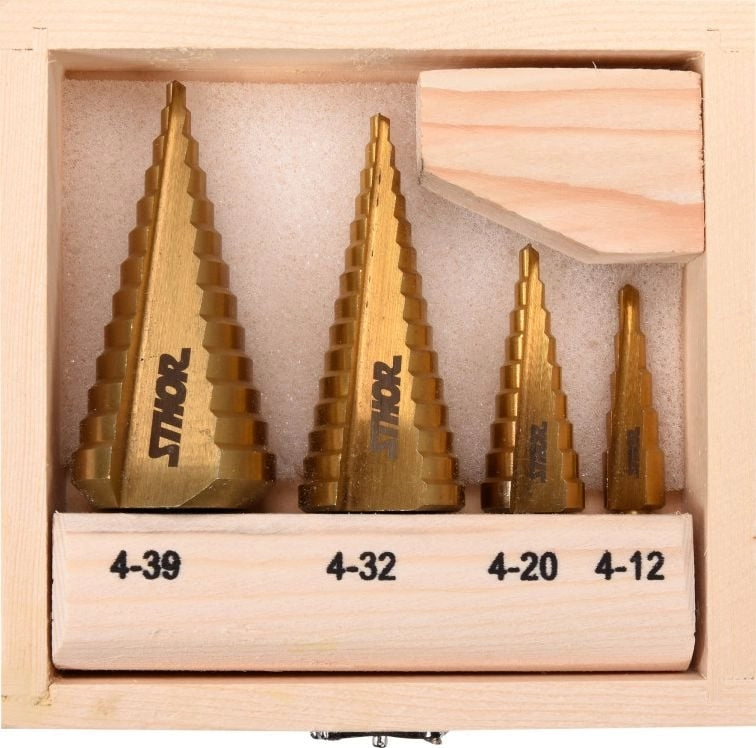 STHOR STEP DRILL SET 4 pcs