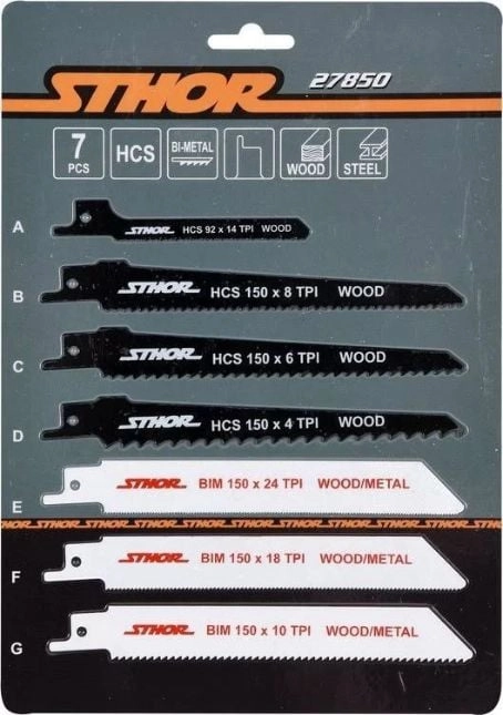 Sthor saber saw blades 7 pieces