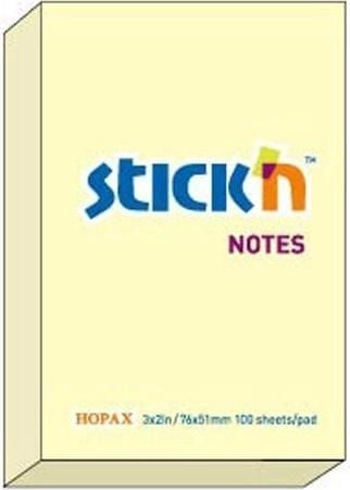 Pastel yellow self-adhesive notebook 76x51mm 21006