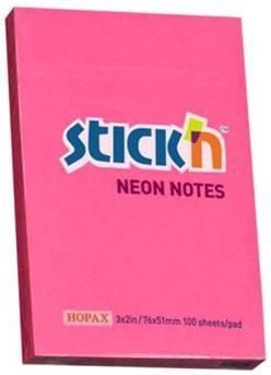 Self-adhesive notebook dark pink neon 76x51mm