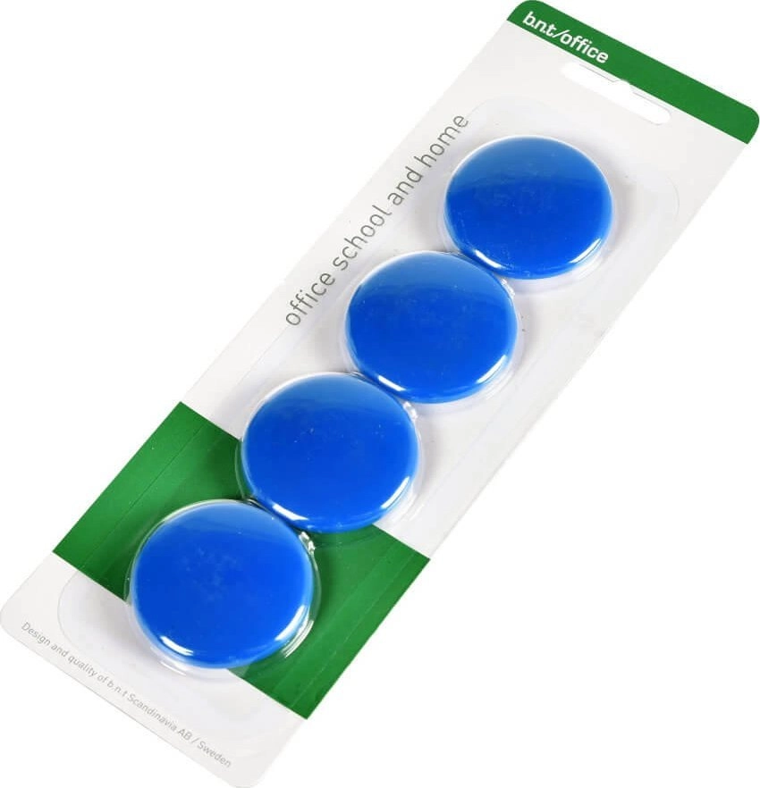 Magnets bnt blue Ø40mm blister 4pcs/pack