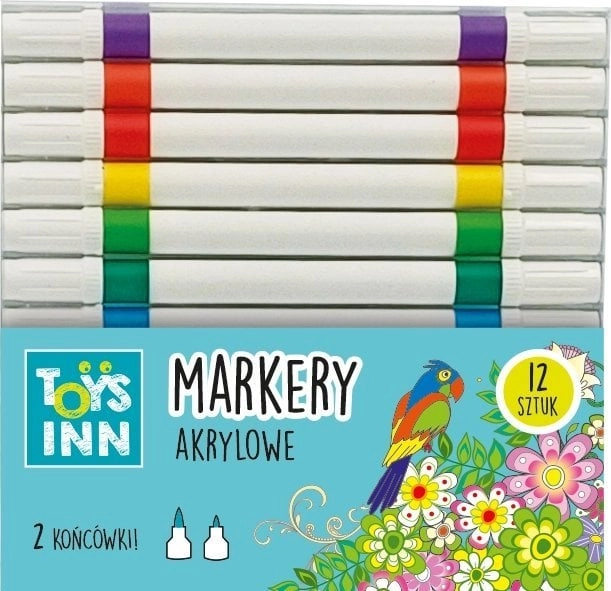 Stnux Acrylic markers two tips 12