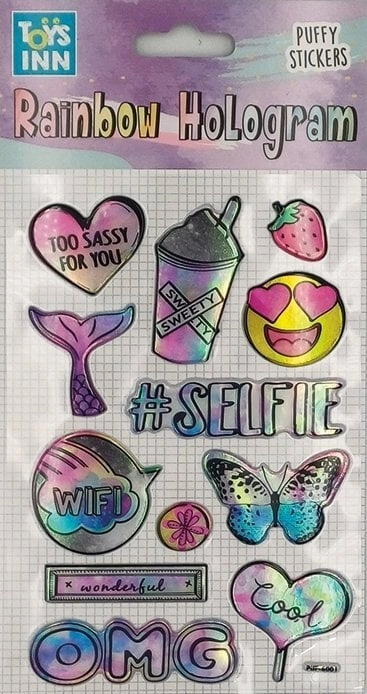 STNUX Rainbow Hologr Selfie Stickers STN8417