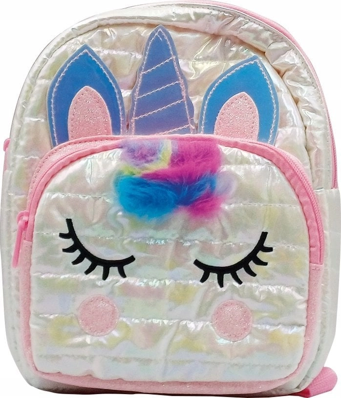 STNUX Puffy unicorn backpack white STN8738